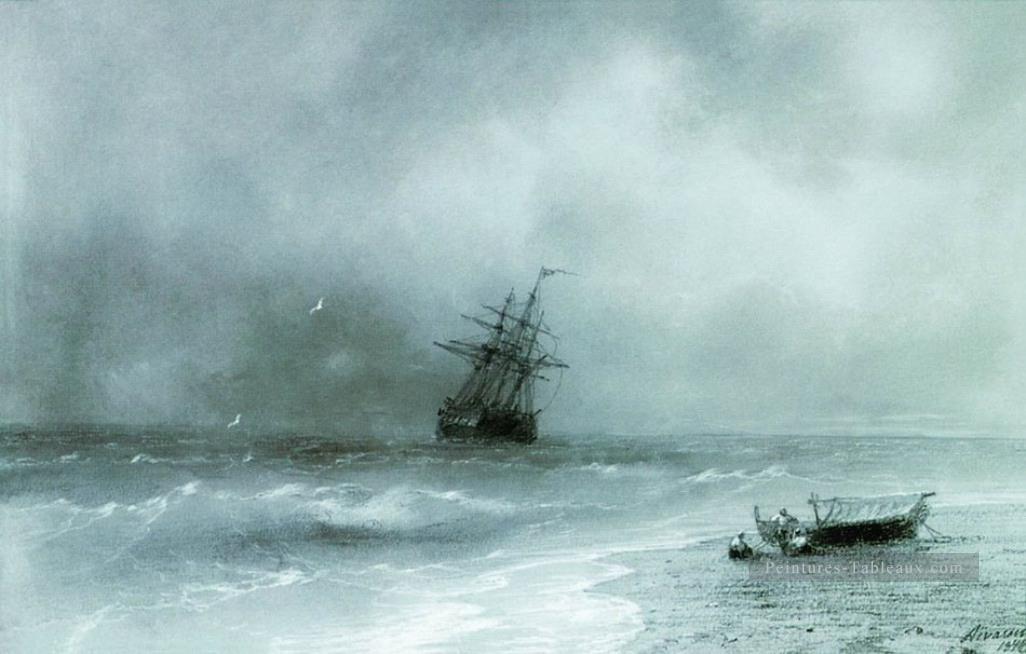 mer agitée 1844 Romantique Ivan Aivazovsky russe Peintures à l'huile